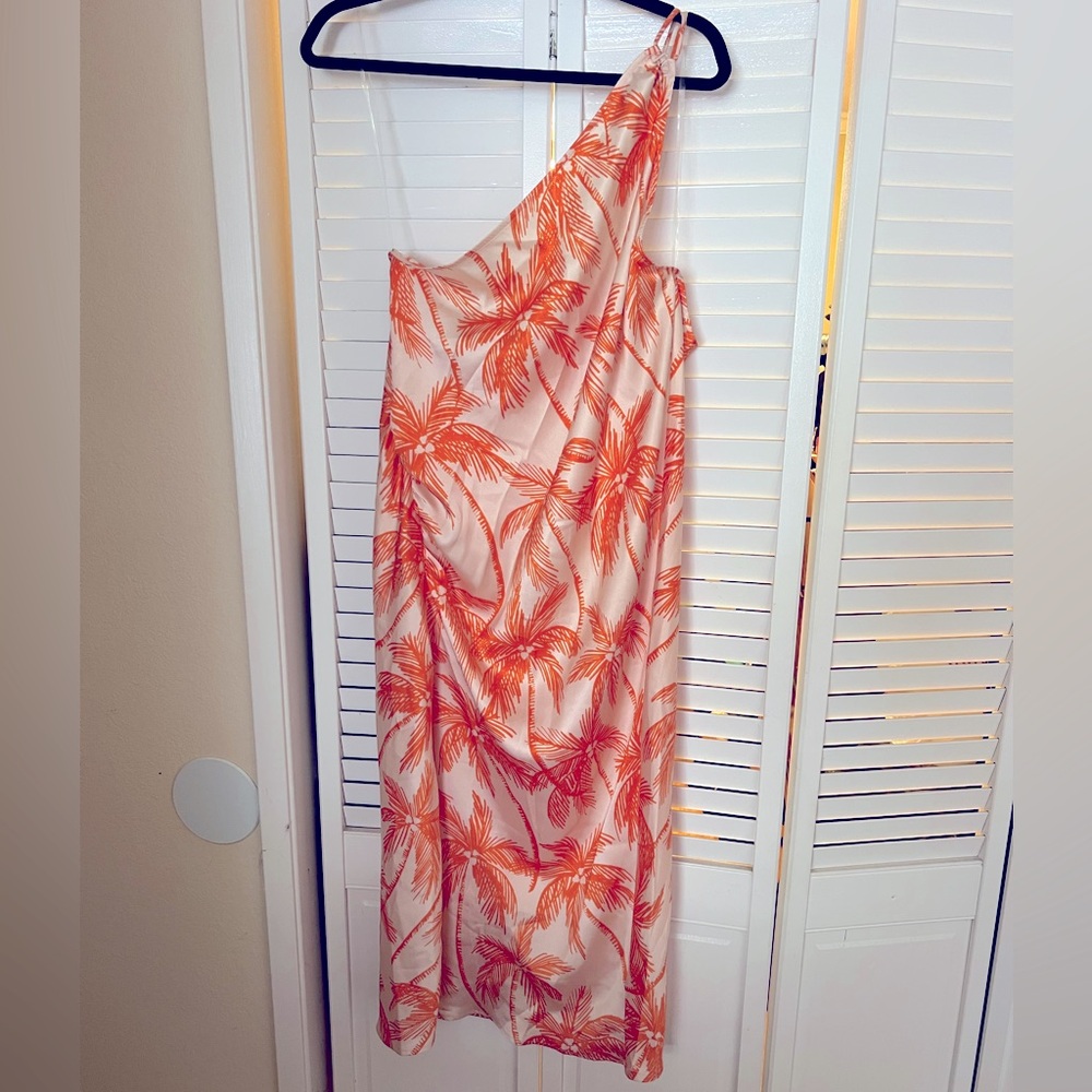 Future Collective Tropical One-Shoulder Dress